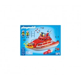 Barca de salvare a pompierilor Playmobil